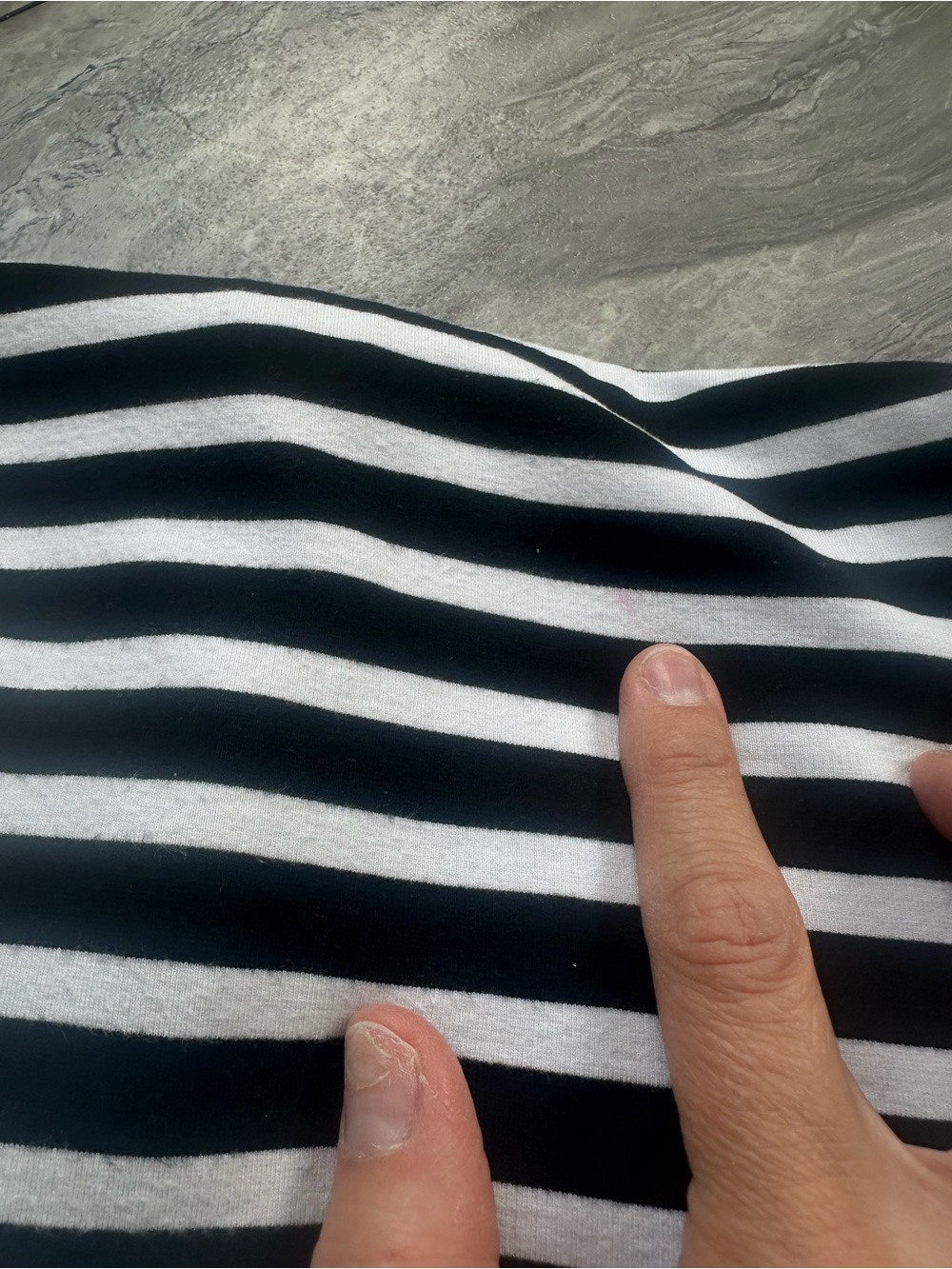 kate spade Black and White Striped Dress with Black Collar 7Y 0209 - Picture 9 of 9
